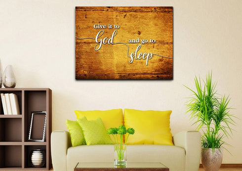 Floorboards #14 Give it to God and Go to Sleep Sign