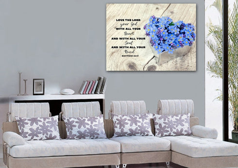 Flower Pot #5 Love the Lord your God Wall Art
