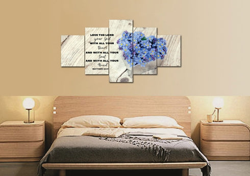 Flower Pot #5 Love the Lord your God Wall Art