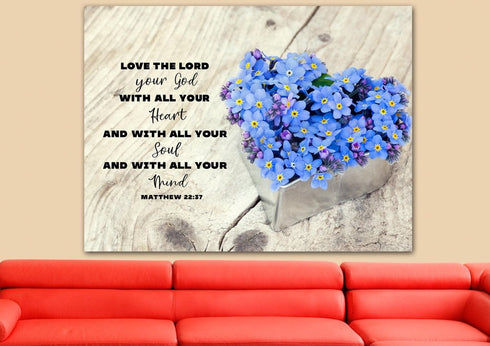 Flower Pot #5 Love the Lord your God Wall Art