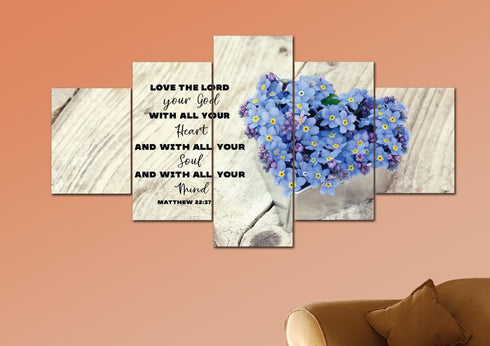 Flower Pot #5 Love the Lord your God Wall Art