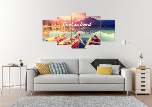 For God so Loved the World Wall Art Canvas Print