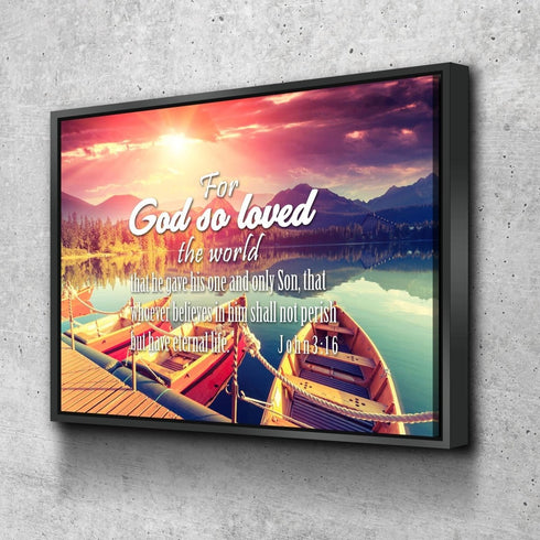 For God so Loved the World Wall Art Canvas Print