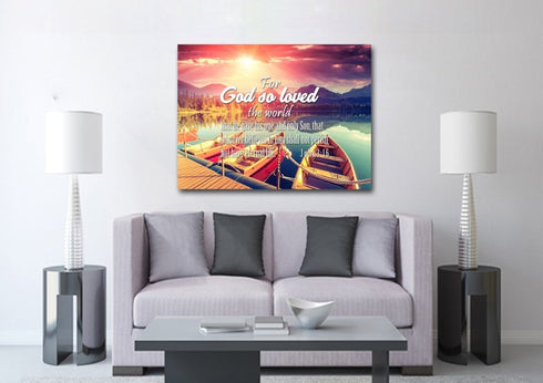 For God so Loved the World Wall Art Canvas Print