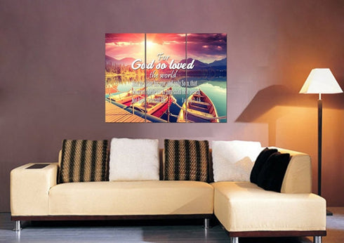 For God so Loved the World Wall Art Canvas Print