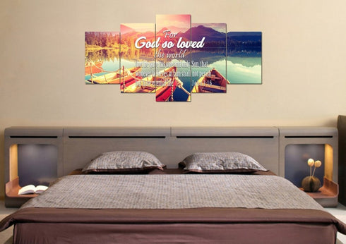 For God so Loved the World Wall Art Canvas Print