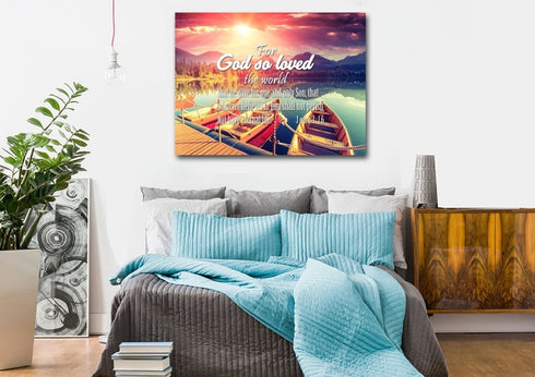 For God so Loved the World Wall Art Canvas Print