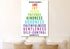 #10 Colored Letters & Galatians 5:22 Fruit of the Spirit Canvas Print