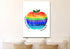 #14 Multicolored Apple & Galatians 5:22 Fruit of the Spirit Canvas Print
