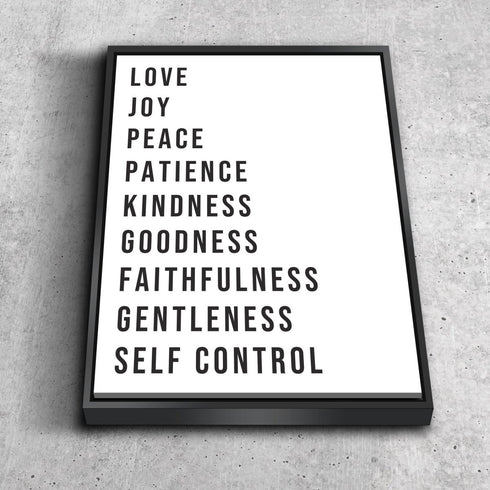 #16 Word Stairs & Galatians 5:22 Fruit of the Spirit Canvas Print