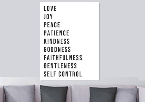 #16 Word Stairs & Galatians 5:22 Fruit of the Spirit Canvas Print