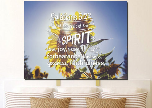 Galatians 5:22 #2 Fruit of the Spirit Bible Verse Canvas Wall Art