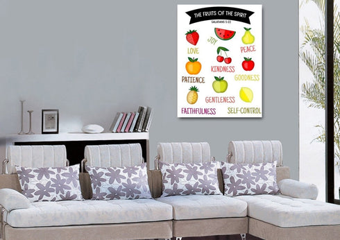 #3 Kiddie Fruits & Galatians 5:22 Fruit of the Spirit Canvas Print