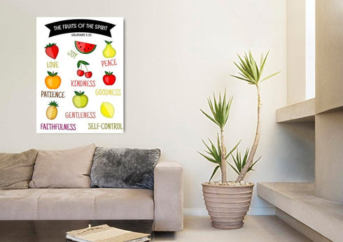 #3 Kiddie Fruits & Galatians 5:22 Fruit of the Spirit Canvas Print