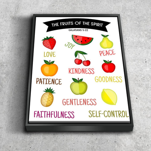 #3 Kiddie Fruits & Galatians 5:22 Fruit of the Spirit Canvas Print
