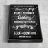 #6 Chalk Board & Galatians 5:22 Fruit of the Spirit Canvas Print