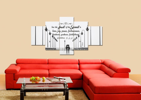 Galatians 5:22 Fruit of the Spirit Wall Bible Verse Canvas Wall Art