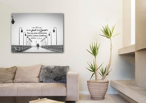 Galatians 5:22 Fruit of the Spirit Wall Bible Verse Canvas Wall Art