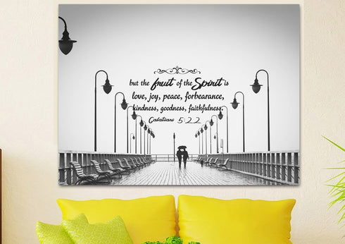 Galatians 5:22 Fruit of the Spirit Wall Bible Verse Canvas Wall Art