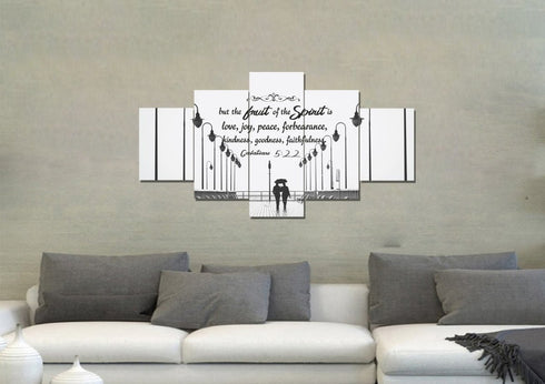 Galatians 5:22 Fruit of the Spirit Wall Bible Verse Canvas Wall Art