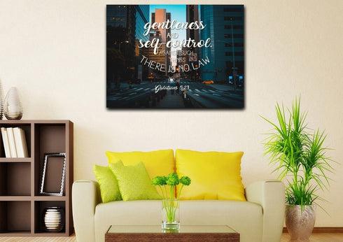 Galatians 5:23 Wall Art Canvas Print