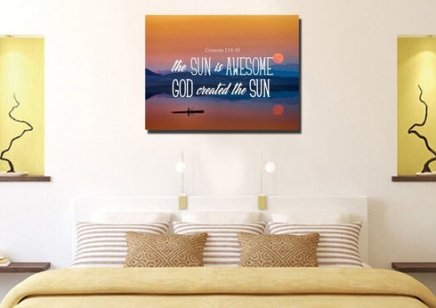 Genesis 1:14-19 Wall Art Canvas Print