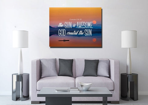 Genesis 1:14-19 Wall Art Canvas Print