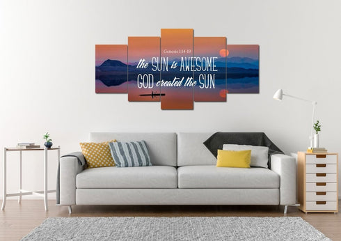 Genesis 1:14-19 Wall Art Canvas Print