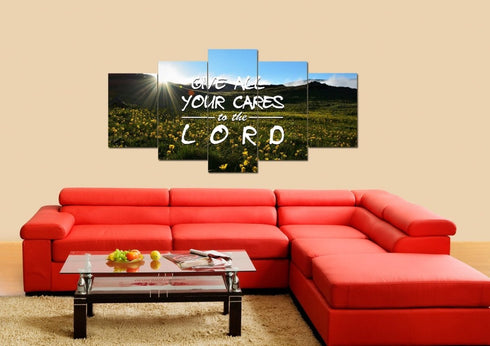 Give all your cares to the Lord Wall Art Canvas Print