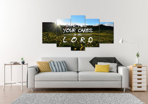 Give all your cares to the Lord Wall Art Canvas Print