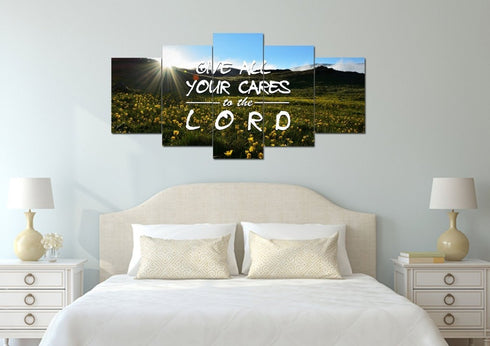 Give all your cares to the Lord Wall Art Canvas Print