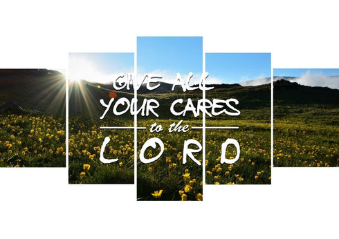 Give all your cares to the Lord Wall Art Canvas Print