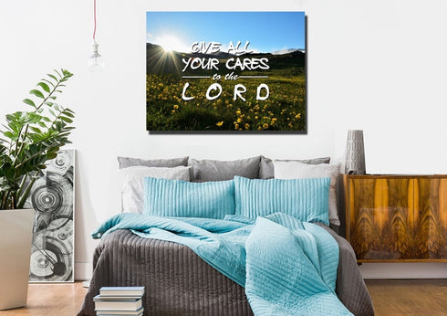 Give all your cares to the Lord Wall Art Canvas Print
