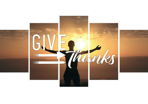 Give Thanks to God Christian Quotes Wall Art Canvas