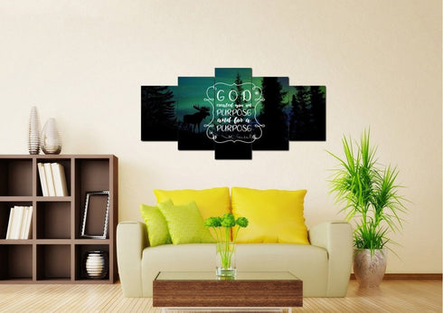 God Created you on Purpose and for a Purpose Wall Art Canvas Print