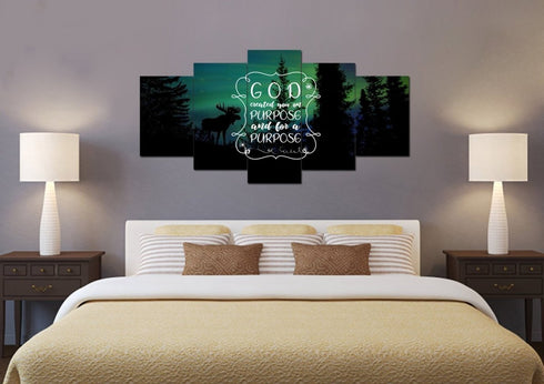 God Created you on Purpose and for a Purpose Wall Art Canvas Print