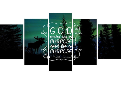 God Created you on Purpose and for a Purpose Wall Art Canvas Print
