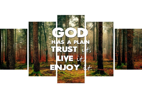 God has a plan- Trust it, Live it, Enjoy It Wall Art Canvas Print