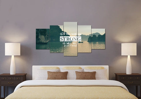 God has made you strong Wall Art Canvas Print
