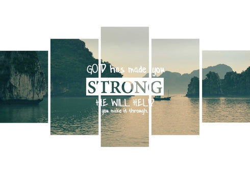 God has made you strong Wall Art Canvas Print