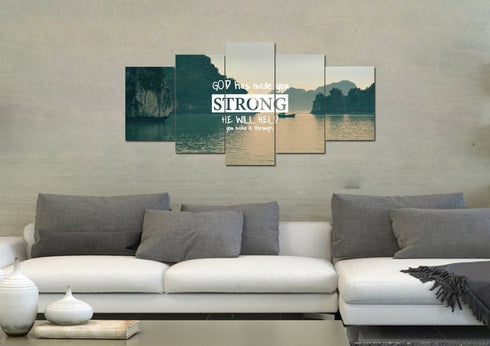 God has made you strong Wall Art Canvas Print