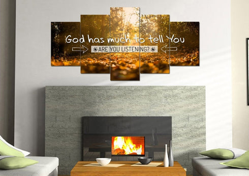 God has much to tell you Are you Listening Wall Art Canvas Print
