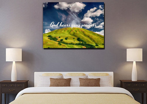 God hears your Prayers Wall Art Canvas Print