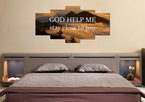 God help me stay close to you Wall Art Canvas Print