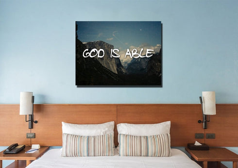 God is Able Wall Art Canvas Print