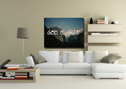 God is Able Wall Art Canvas Print
