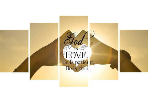 God is Love He is Patient He is Kind Wall Art Canvas Print