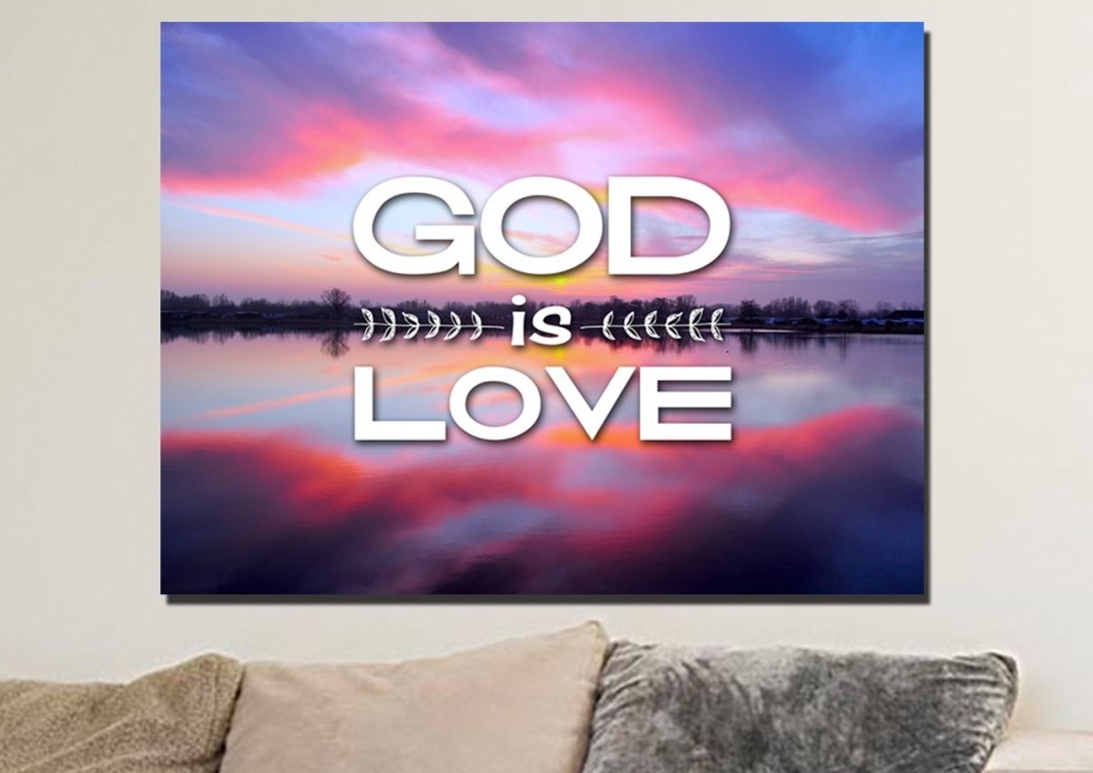 God is Love Wall Art Canvas Print Christian Walls