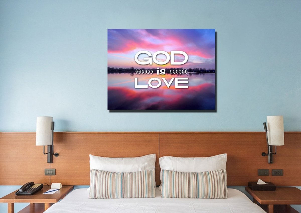 God is Love Wall Art Canvas Print Christian Walls