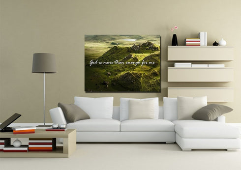 God is more than enough for me Wall Art Canvas Print